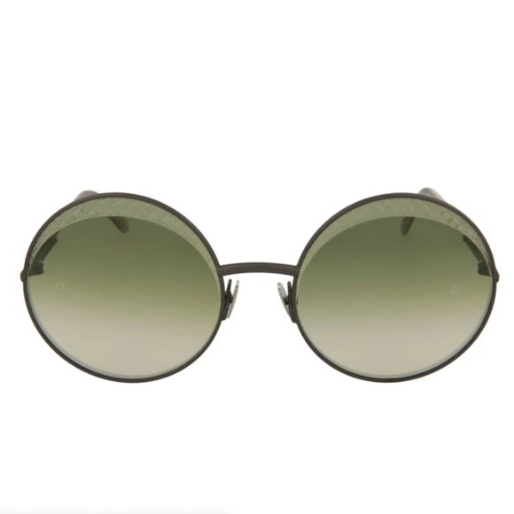 Bottega Veneta Unisex Havana Green Metal Sunglasses! main image 4